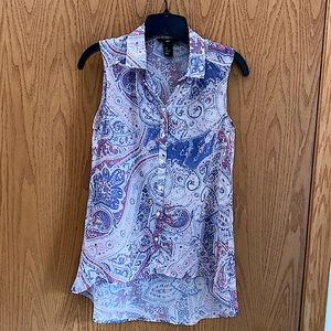 H&M Sheer Hi-Lo Sheer Blouse Top 2